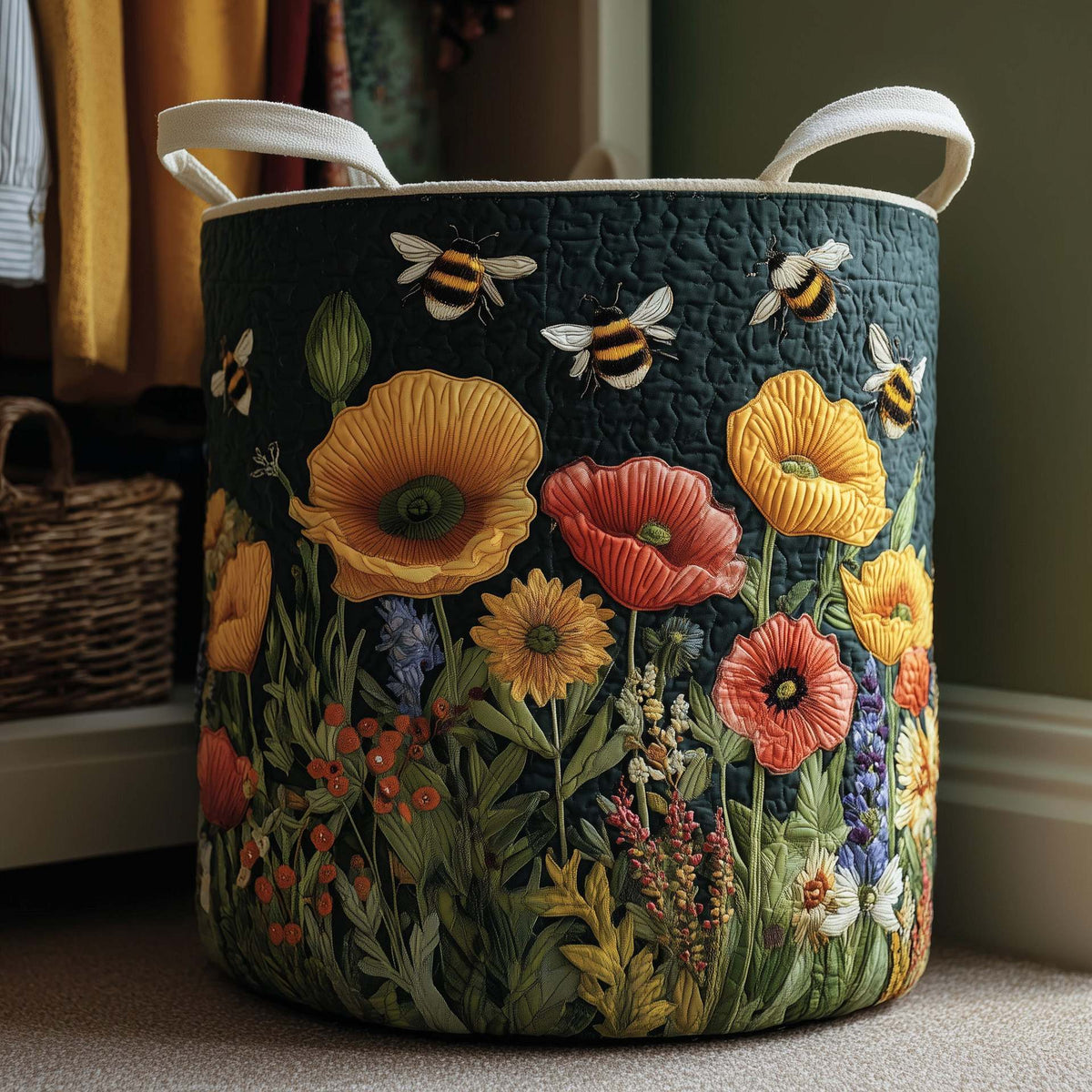 quilted bees laundry basket
