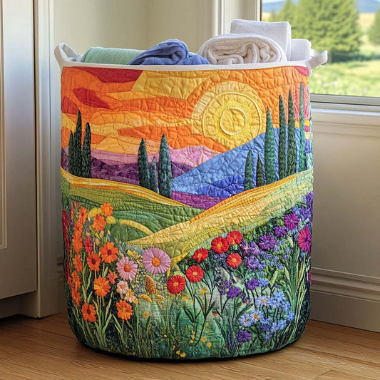 quilted cottagecore laundry baskets