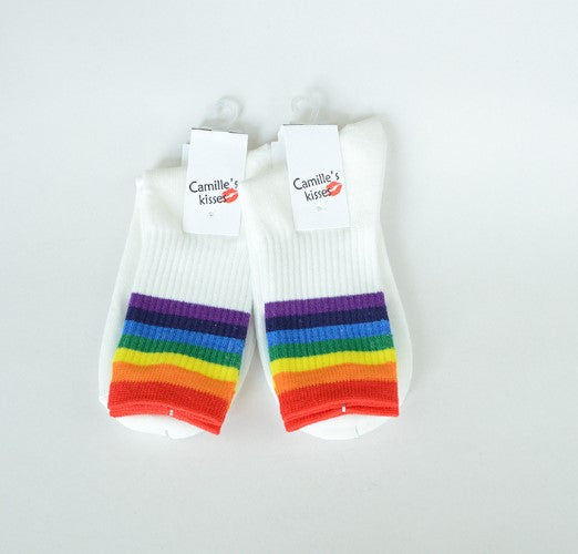 rainbow cotton socks