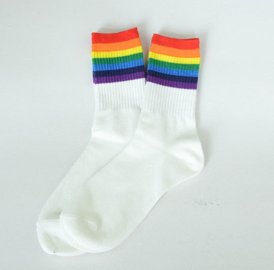 rainbow cotton socks set