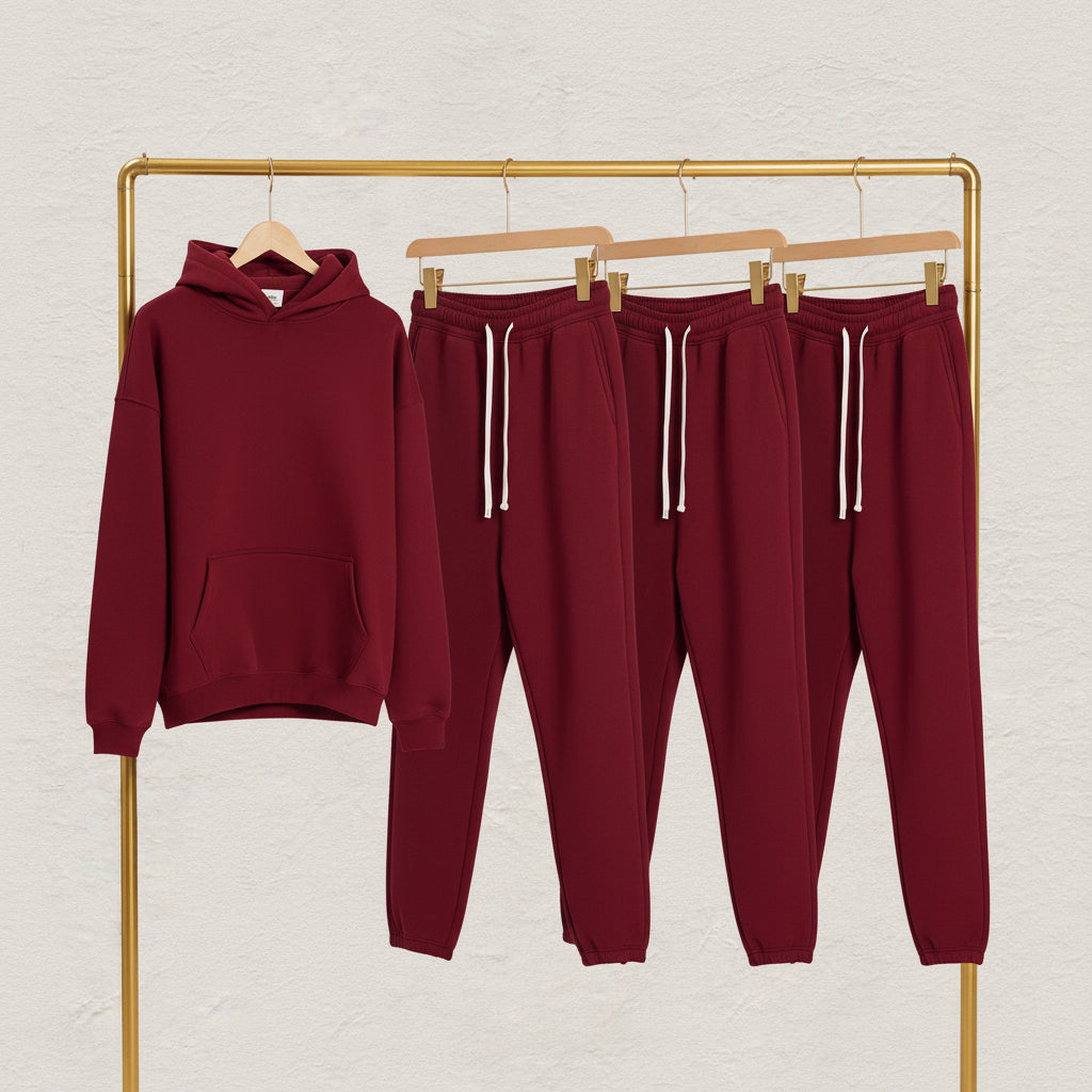 red cotton matching sets