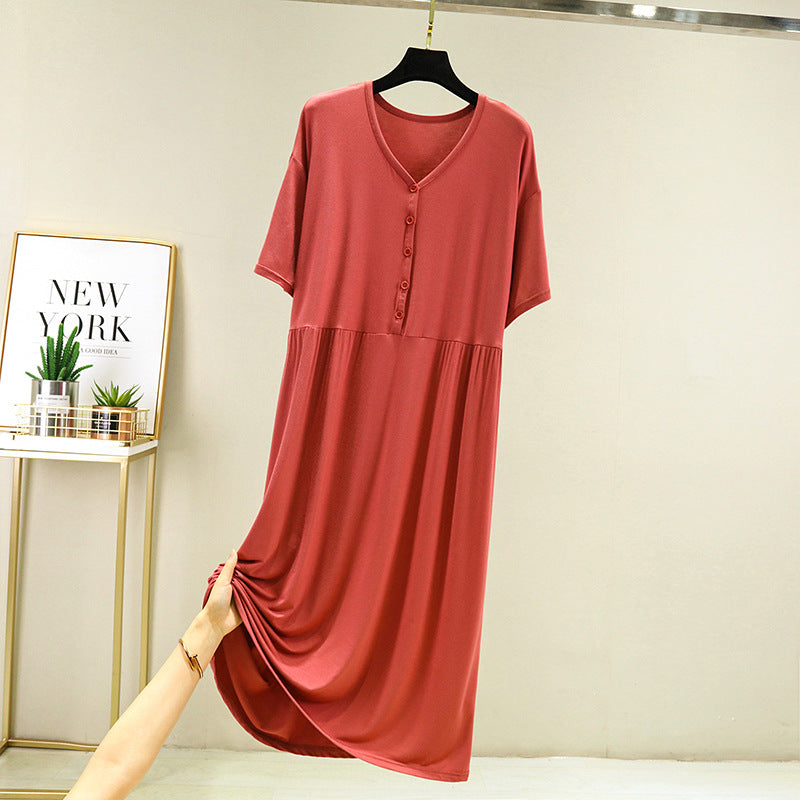 red nursing dress