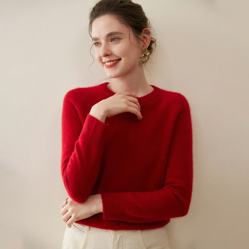 red pure cashmere sweater
