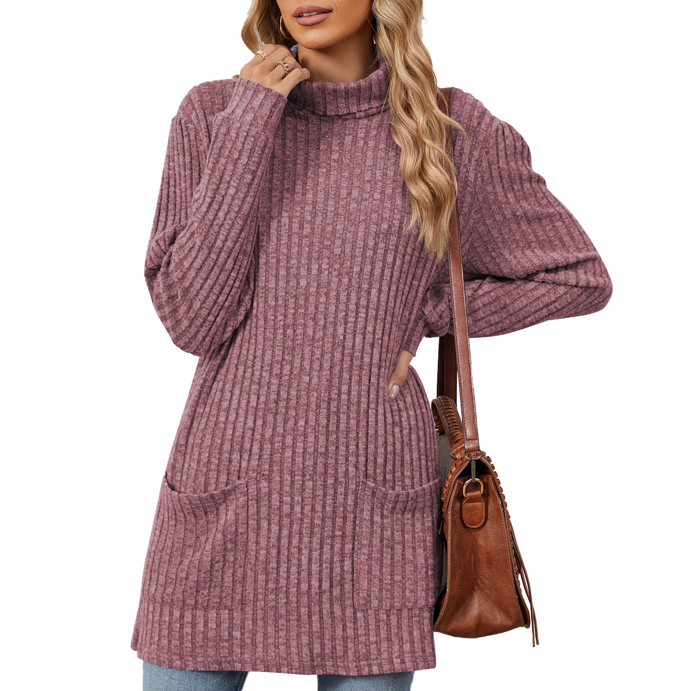 rose pink sweater