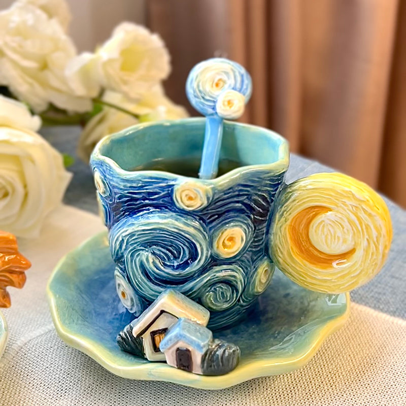 starry night teacup set