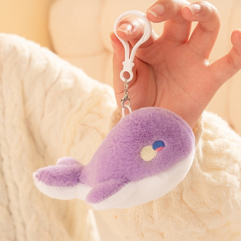 whale plush keychain