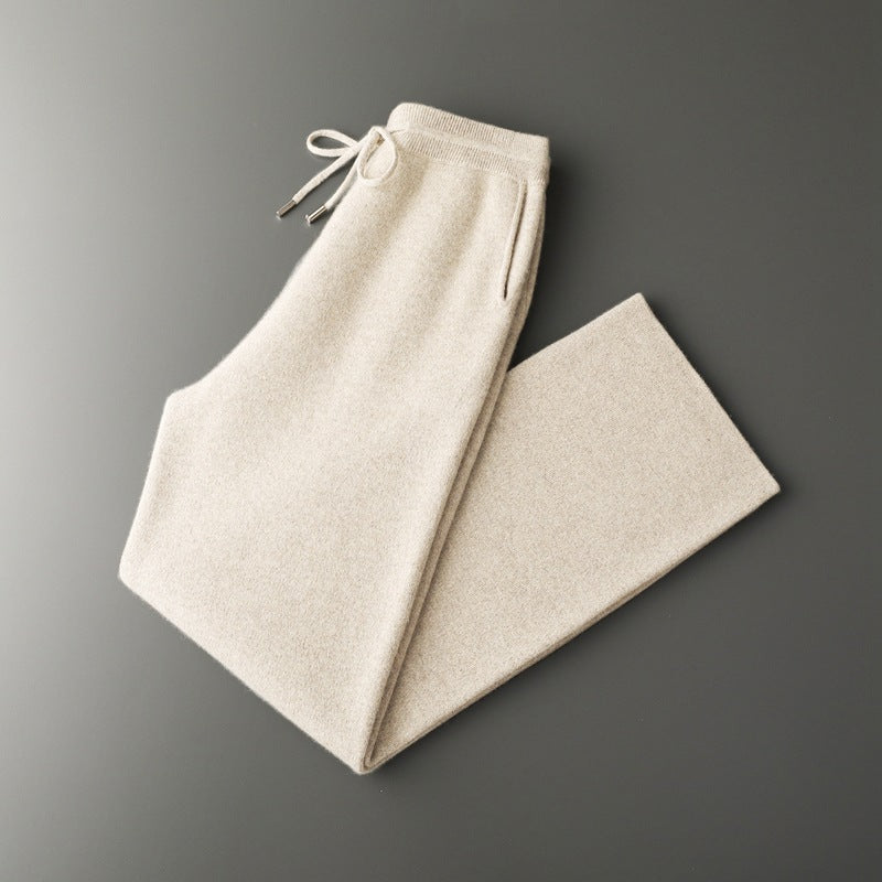 white cashmere pants